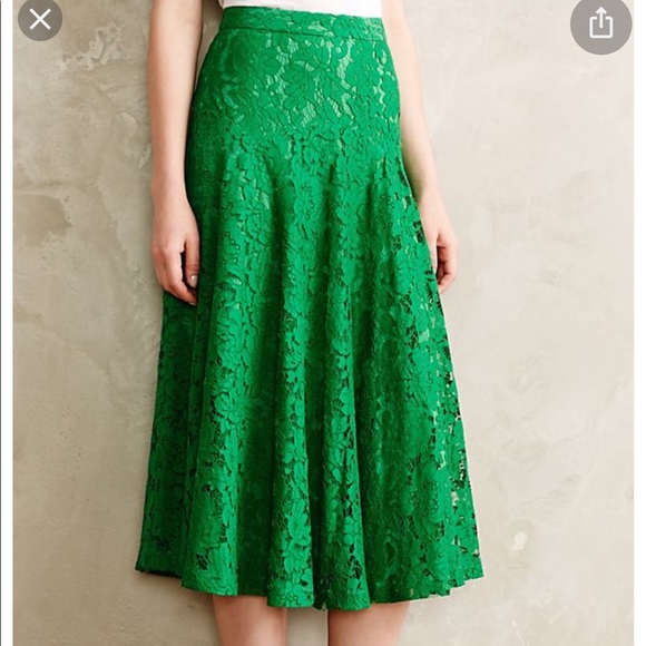 Champagne and Strawberry Dresses & Skirts - Grass-Lace Midi Skirt